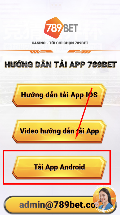 Chọn phần tải app android Chọn phần tải app android